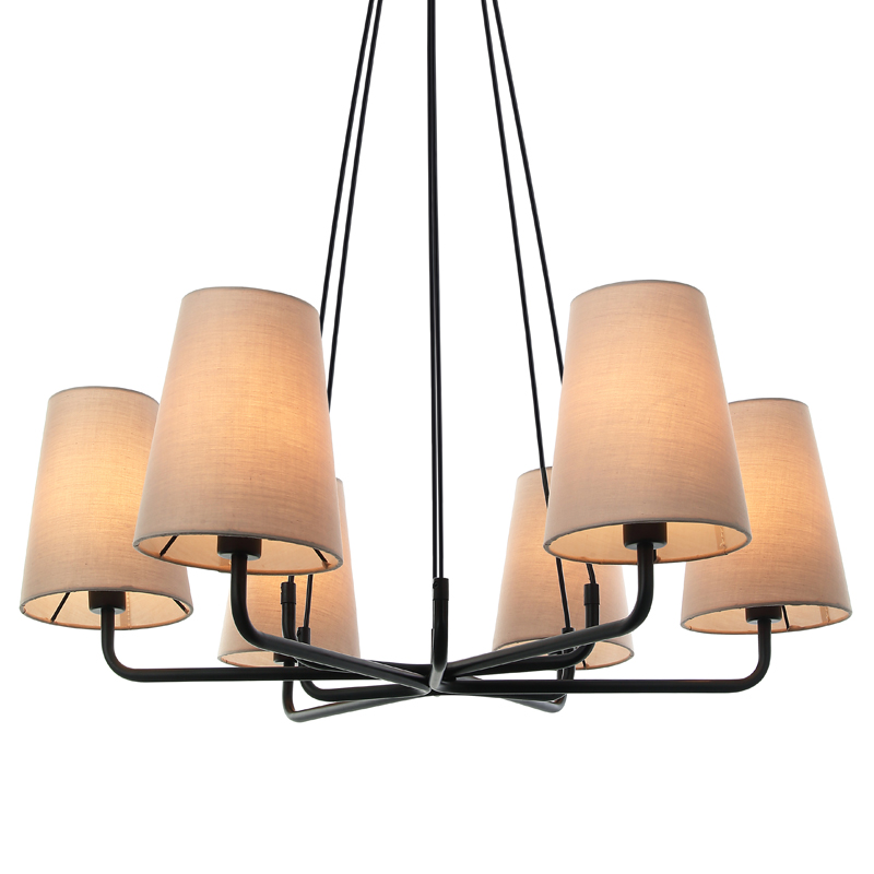 Люстра Orelin Chandelier Черный Бежевый Люстра Orelin Chandelier Черный Бежевый в Тюмени | Loft Concept