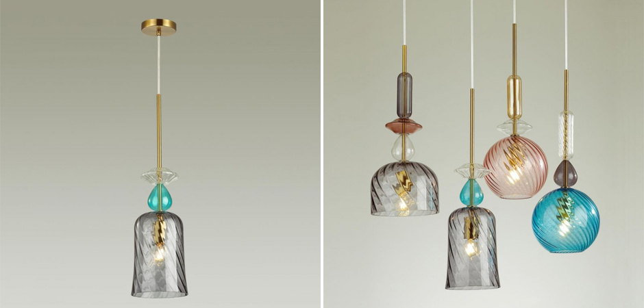 Подвесной Geometry Glass Голубой Подвесной Geometry Glass Голубой - Loft-Concept в Тюмени