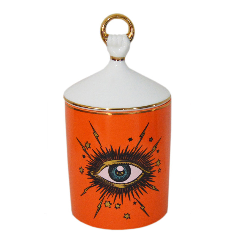 Ваза Vase Eye оранжевая Оранжевый Белый Глянцевое золото Ваза Vase Eye оранжевая Оранжевый Белый Глянцевое золото в Тюмени | Loft Concept
