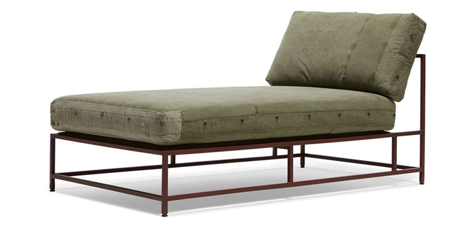 Кушетка Olive Military Fabric Sectional Lounge Кушетка Olive Military Fabric Sectional Lounge - Loft-Concept в Тюмени