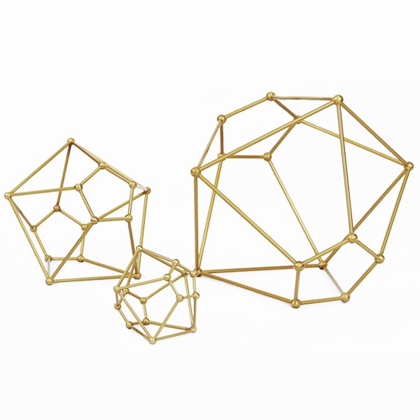 Аксессуар Polygon Abstraction Золотой Аксессуар Polygon Abstraction Золотой в Тюмени | Loft Concept