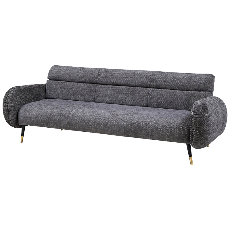 Диван Hebert Sofa Grey L Серый Серый Черный Латунь Диван Hebert Sofa Grey L Серый Серый Черный Латунь в Тюмени | Loft Concept