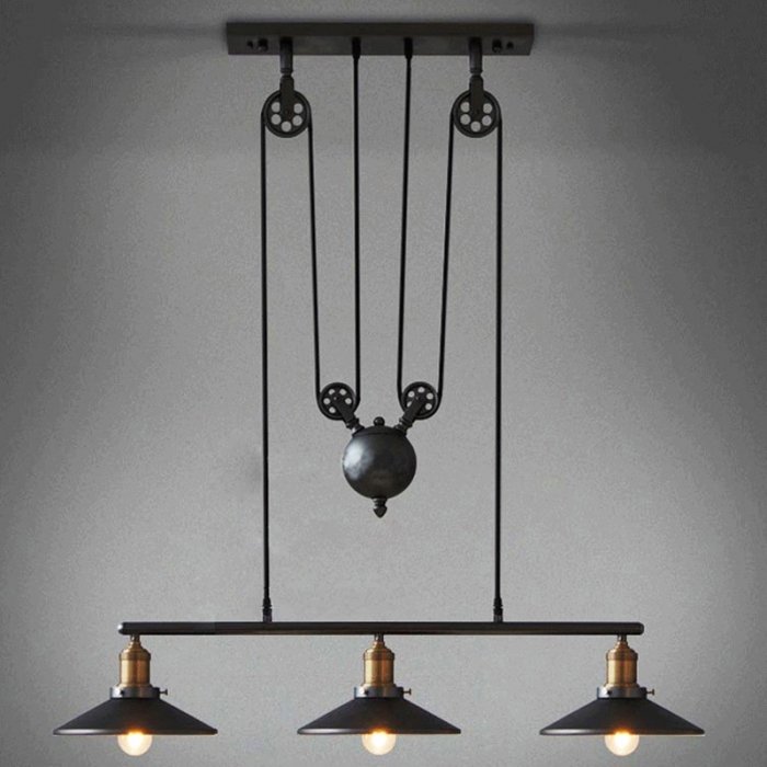 Люстра Loft Cone Pendant Balance Line 3 Черный Люстра Loft Cone Pendant Balance Line 3 Черный в Тюмени | Loft Concept