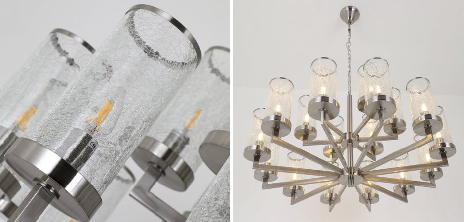 Люстра LIAISON TWO-TIER Chandelier 18 Silver Люстра LIAISON TWO-TIER Chandelier 18 Silver - Loft-Concept в Тюмени