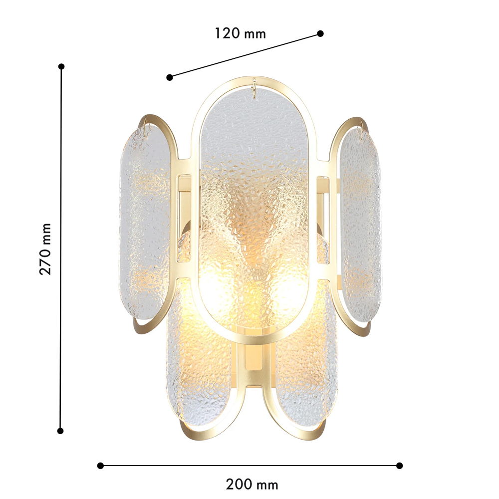Бра из овальных элементов из непрозрачного стекла Conformation в Тюмени