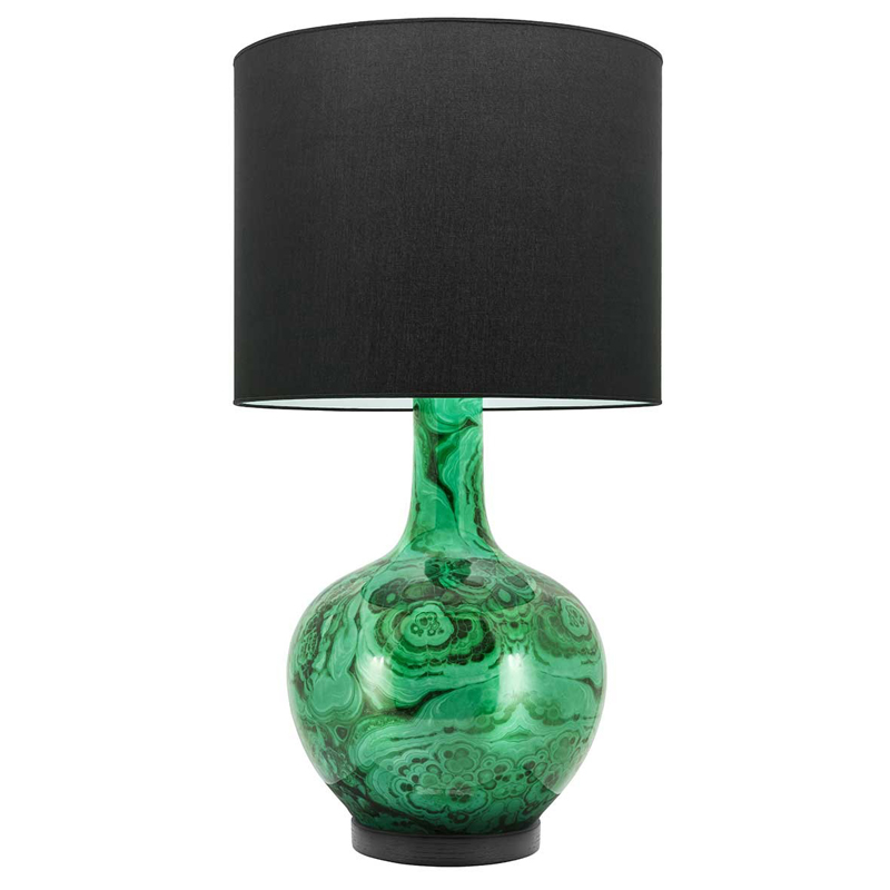 Настольная лампа ABHIKA LAMP SWELL Черный Малахит (зеленый) Настольная лампа ABHIKA LAMP SWELL Черный Малахит (зеленый) в Тюмени | Loft Concept