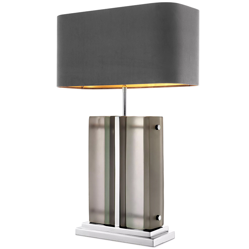 Настольная лампа Eichholtz Table Lamp Solana Nickel Серый Никель Стекло Смок Настольная лампа Eichholtz Table Lamp Solana Nickel Серый Никель Стекло Смок в Тюмени | Loft Concept
