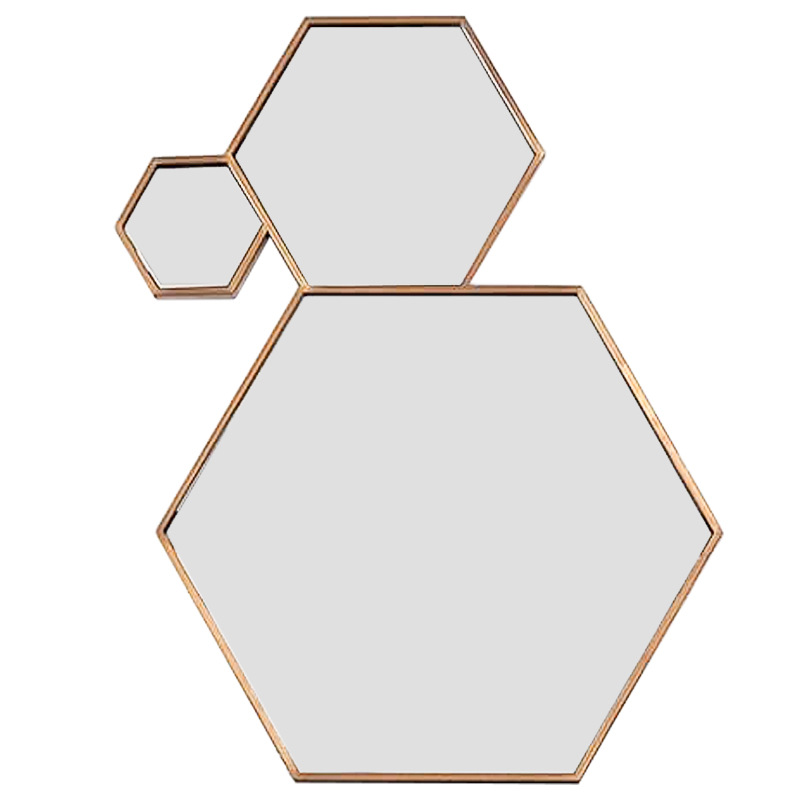 Зеркало Hexagons Mirror Бронза Зеркало Hexagons Mirror Бронза в Тюмени | Loft Concept
