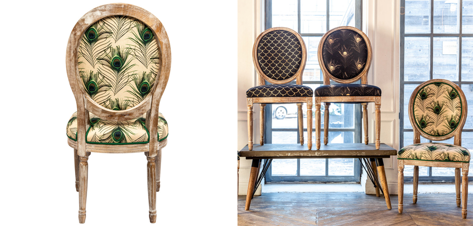 Стул c принтом перо павлина Magic Feathers - Loft-Concept в Тюмени