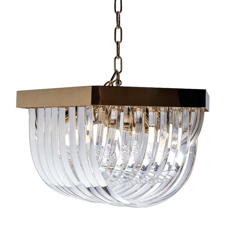 Люстра Retro FROZEN GLASS gold 9 lamp Глянцевое золото Люстра Retro FROZEN GLASS gold 9 lamp Глянцевое золото в Тюмени | Loft Concept