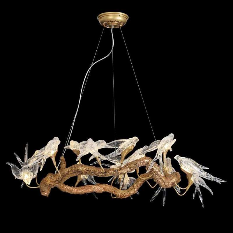 Кольцевая декоративная люстра The swallow nest Медь Прозрачный Кольцевая декоративная люстра The swallow nest Медь Прозрачный в Тюмени | Loft Concept
