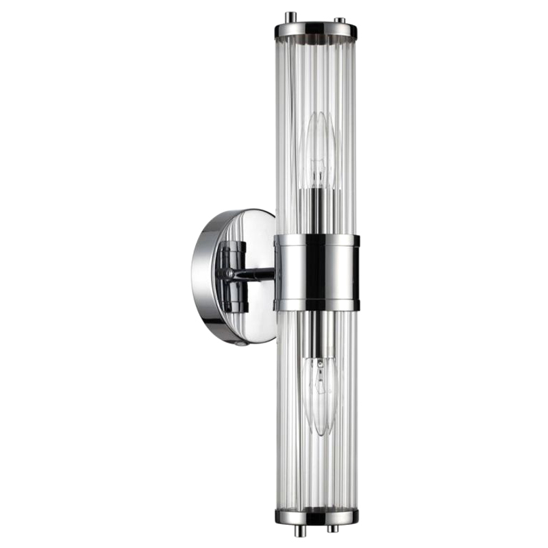 Бра Glass TUBE Серебристое на 2 лампы Серебряный Бра Glass TUBE Серебристое на 2 лампы Серебряный в Тюмени | Loft Concept