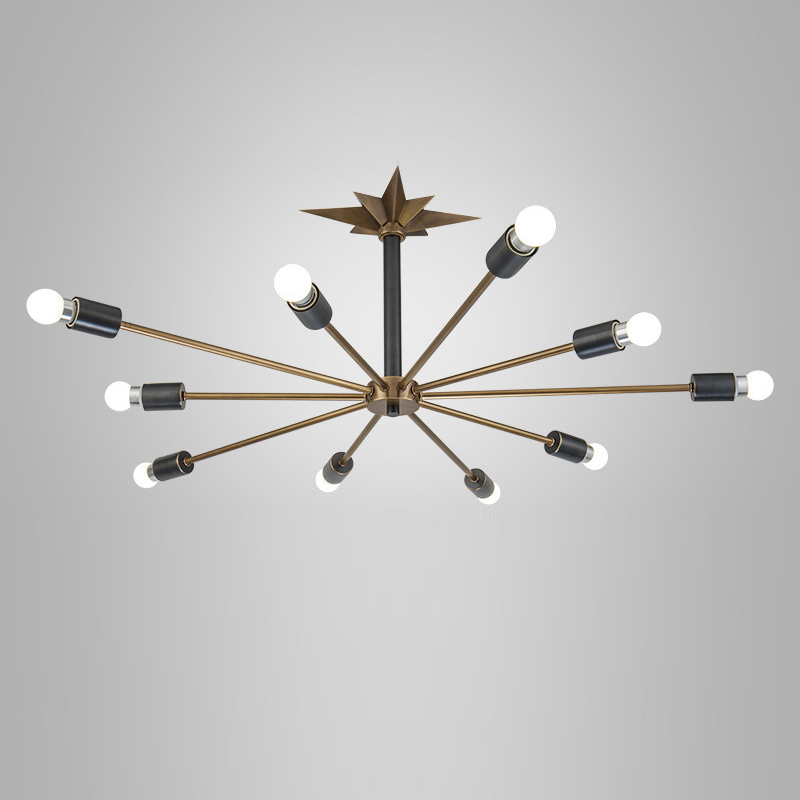 Люстра Base Star Chandelier Латунь Античная полированная Черный Люстра Base Star Chandelier Латунь Античная полированная Черный в Тюмени | Loft Concept