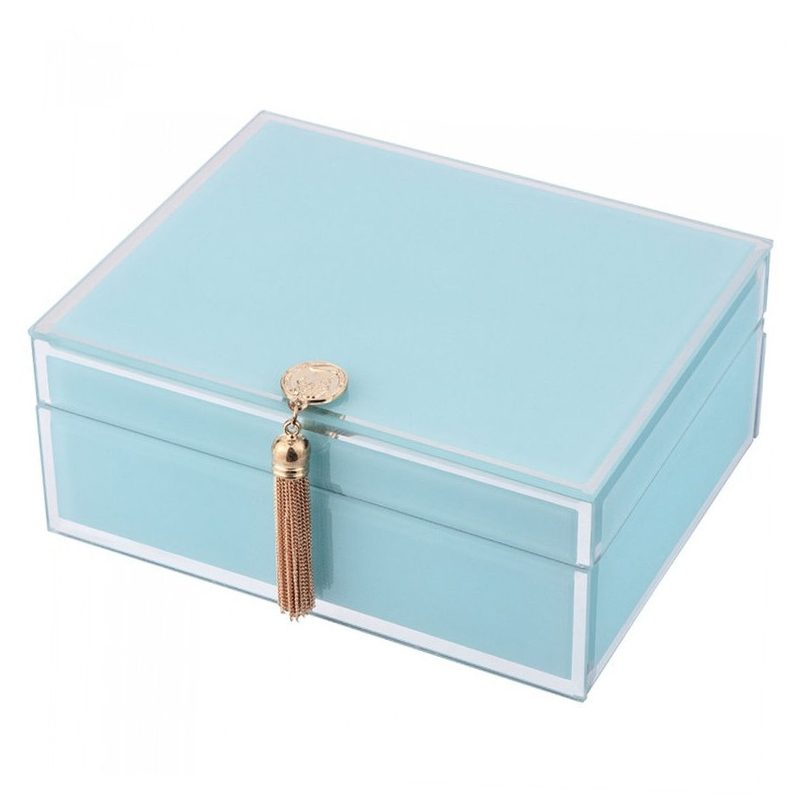 Шкатулка Glass Light Blue Box Светло-голубой Шкатулка Glass Light Blue Box Светло-голубой в Тюмени | Loft Concept