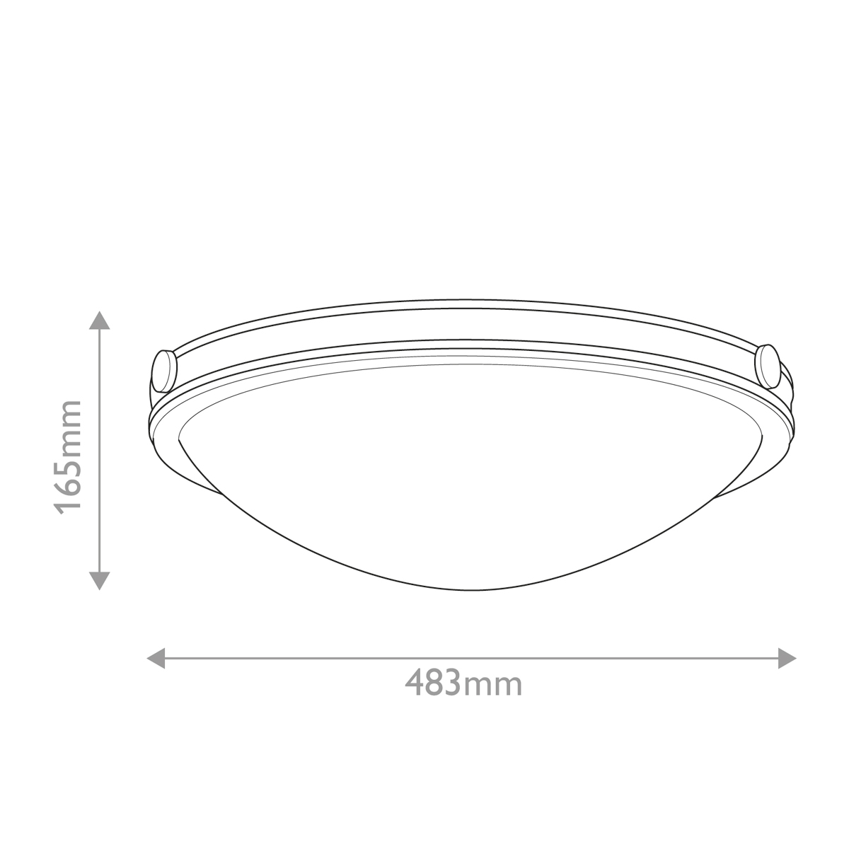 Потолочный светильник в форме неглубокой чаши с белым плафоном Hinkley в Тюмени