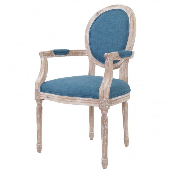 Стул French chairs Provence Blue ArmChair Голубой пастельный Бежевый Стул French chairs Provence Blue ArmChair Голубой пастельный Бежевый в Тюмени | Loft Concept