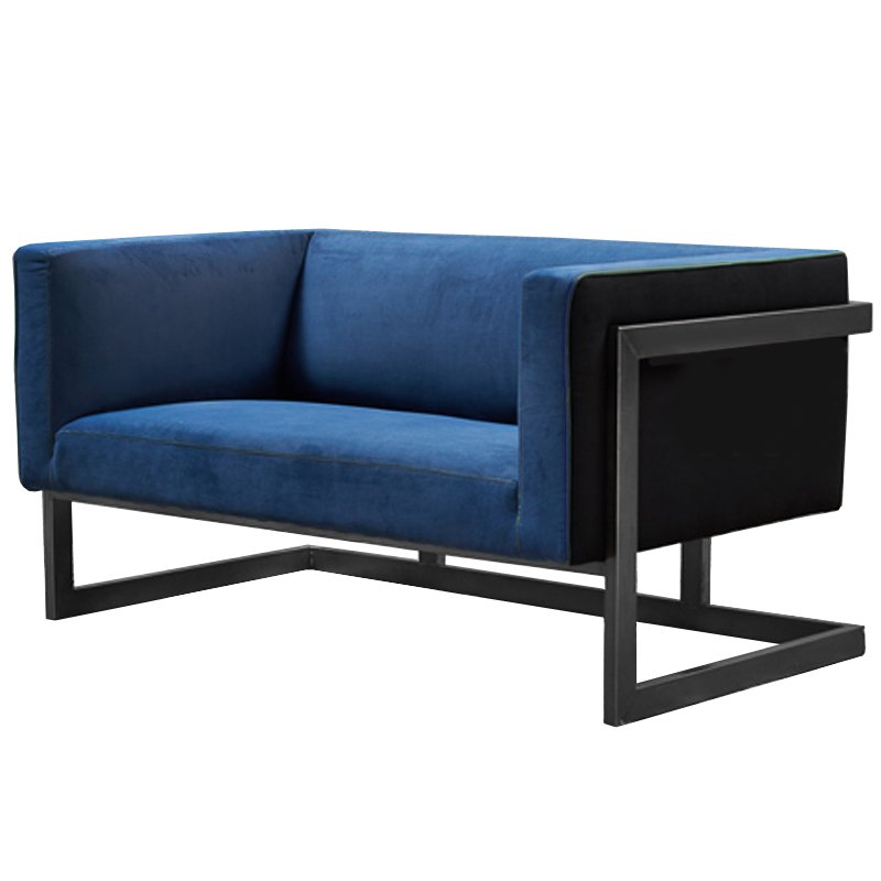 Диван Cube Blue Loveseat Sofa Синий Диван Cube Blue Loveseat Sofa Синий в Тюмени | Loft Concept