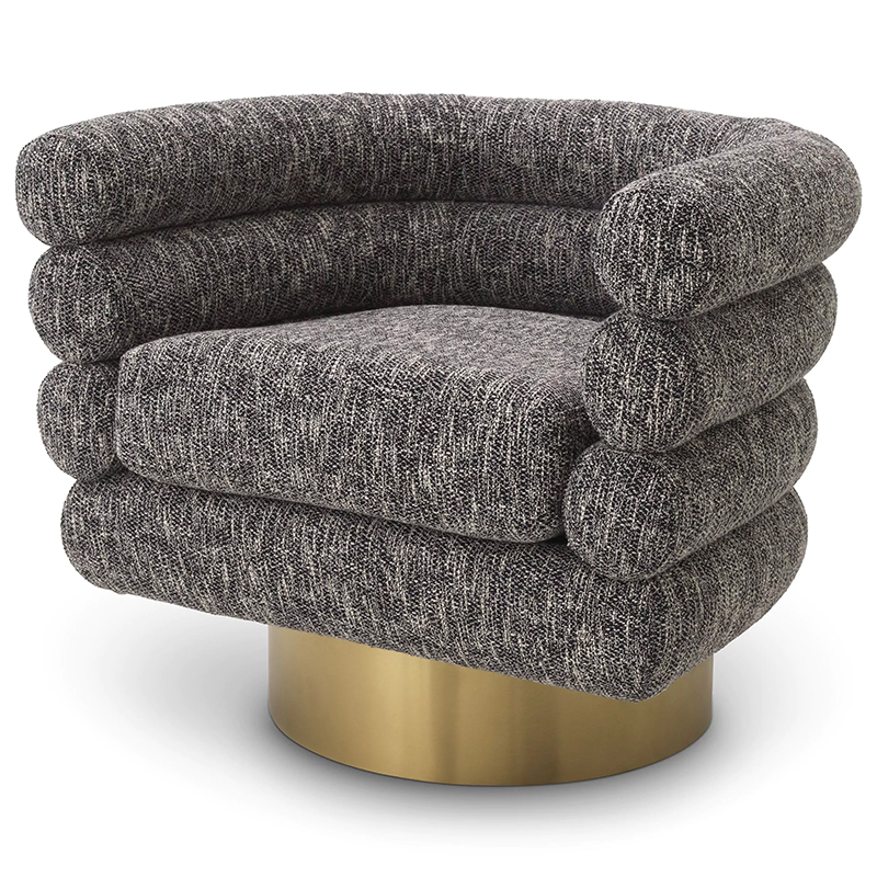 Кресло Eichholtz Swivel Chair Maguire Cambon Black Серый Латунь Кресло Eichholtz Swivel Chair Maguire Cambon Black Серый Латунь в Тюмени | Loft Concept
