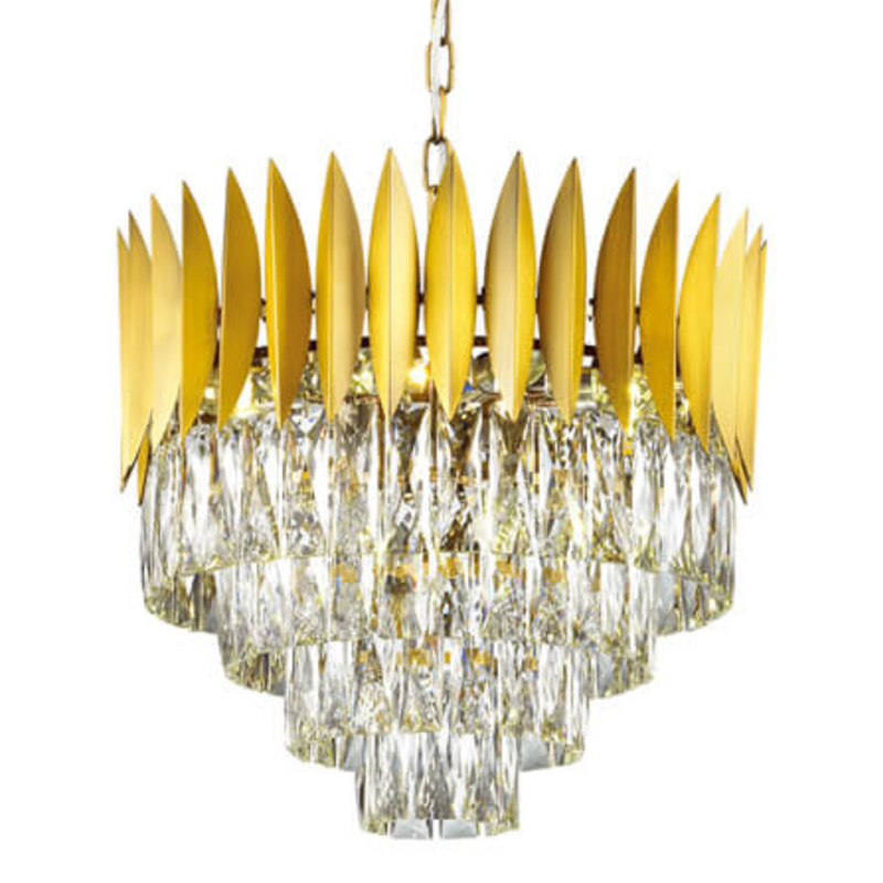 Люстра KEBO KING CHANDELIER four cascades D 45 Латунь Прозрачное Стекло Люстра KEBO KING CHANDELIER four cascades D 45 Латунь Прозрачное Стекло в Тюмени | Loft Concept