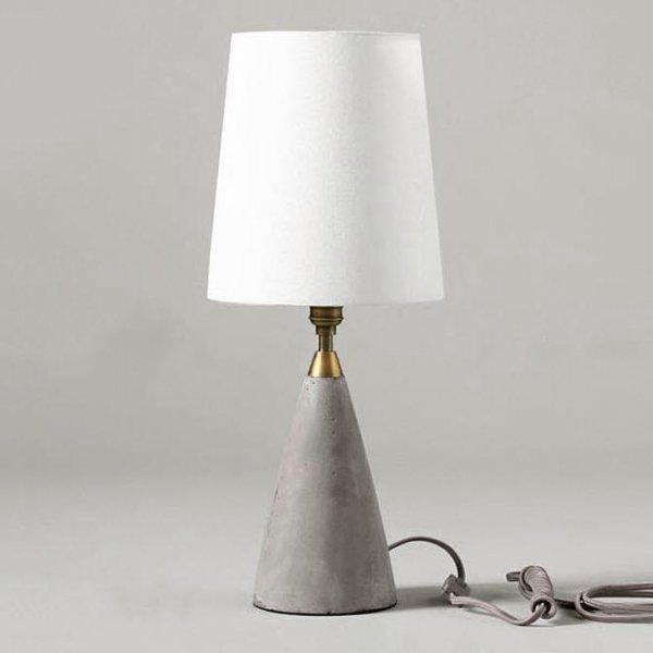 Настольная лампа Concrete Stone Table Lamp Cone Серый Настольная лампа Concrete Stone Table Lamp Cone Серый в Тюмени | Loft Concept