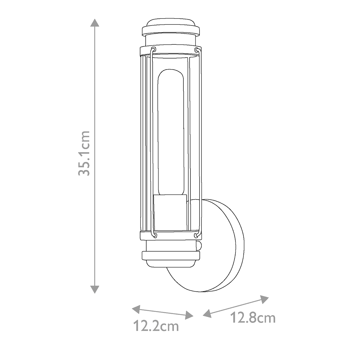 Бра для ванных комнат с прозрачным цилиндрическим плафоном на круглом основании Hinkley в Тюмени