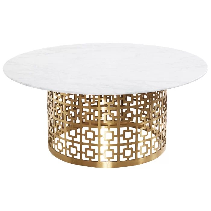 Кофейный стол Artesia Coffee Table White Глянцевое золото Белый Кофейный стол Artesia Coffee Table White Глянцевое золото Белый в Тюмени | Loft Concept