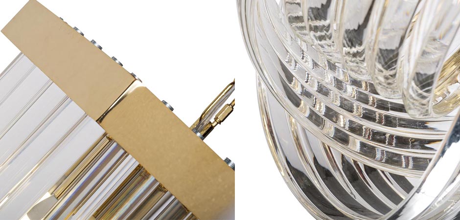 Люстра Retro FROZEN GLASS gold 4 lamp Люстра Retro FROZEN GLASS gold 4 lamp - Loft-Concept в Тюмени