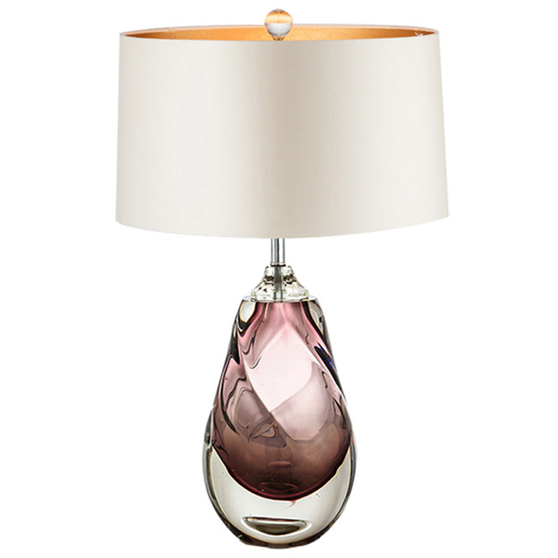 Дизайнерский настольный светильник Crystal Table Lamp Розовое стекло Белый Прозрачное Стекло Розовый Дизайнерский настольный светильник Crystal Table Lamp Розовое стекло Белый Прозрачное Стекло Розовый в Тюмени | Loft Concept
