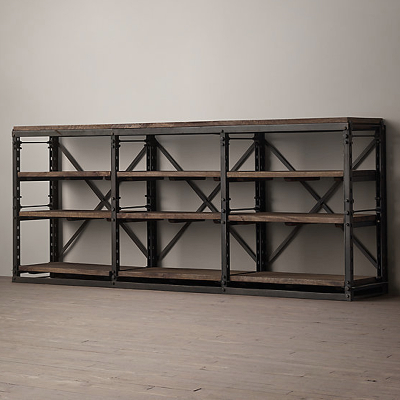 Стеллаж Restoration Hardware French Library Графит Золотой дуб Стеллаж Restoration Hardware French Library Графит Золотой дуб в Тюмени | Loft Concept