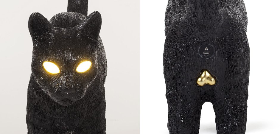 Лампа Seletti Jobby The Cat Black Лампа Seletti Jobby The Cat Black - Loft-Concept в Тюмени