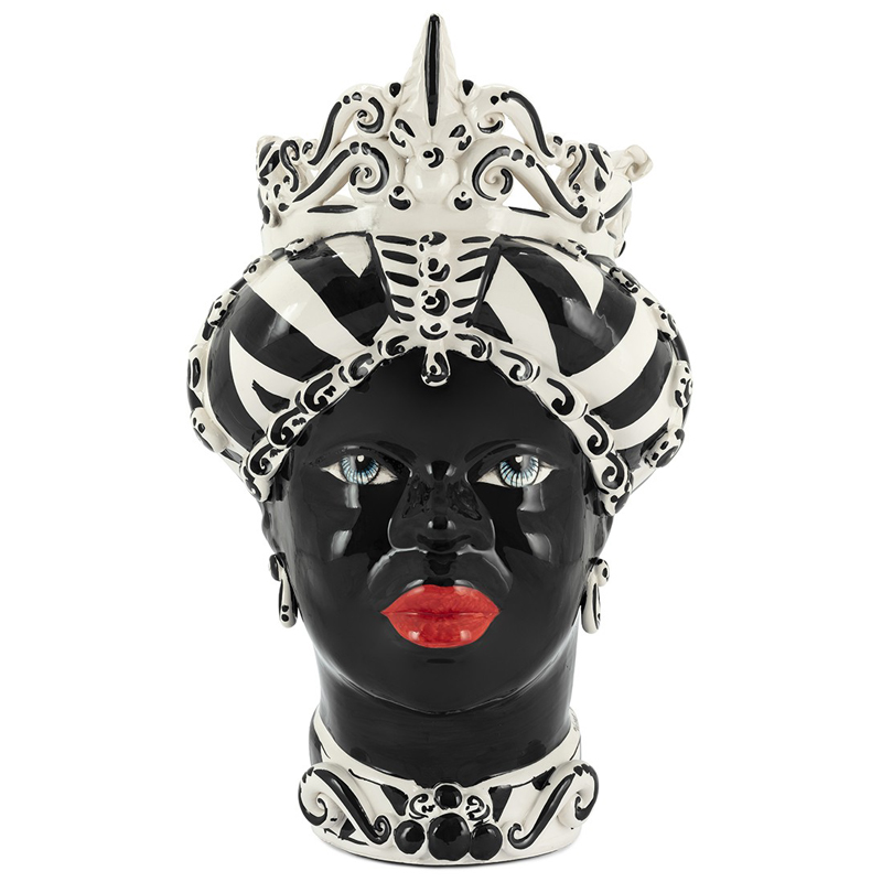 Ваза VASE MORO LADY MEDIUM Черно-белый Ваза VASE MORO LADY MEDIUM Черно-белый в Тюмени | Loft Concept