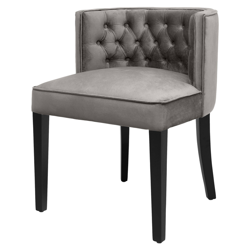 Стул Eichholtz Dining Chair Dearborn grey Серый Черный Стул Eichholtz Dining Chair Dearborn grey Серый Черный в Тюмени | Loft Concept
