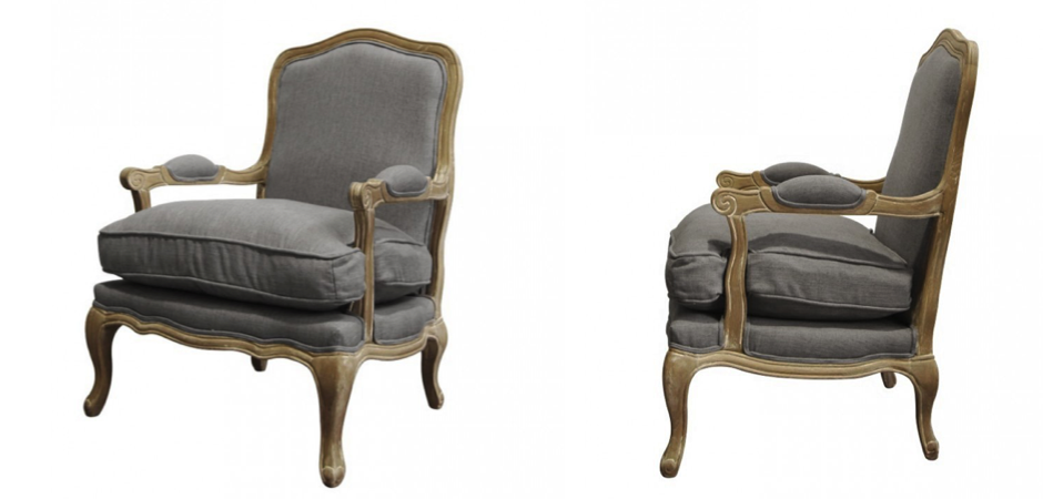 Кресло French Provence ArmChair Shebbi Grey Кресло French Provence ArmChair Shebbi Grey - Loft-Concept в Тюмени
