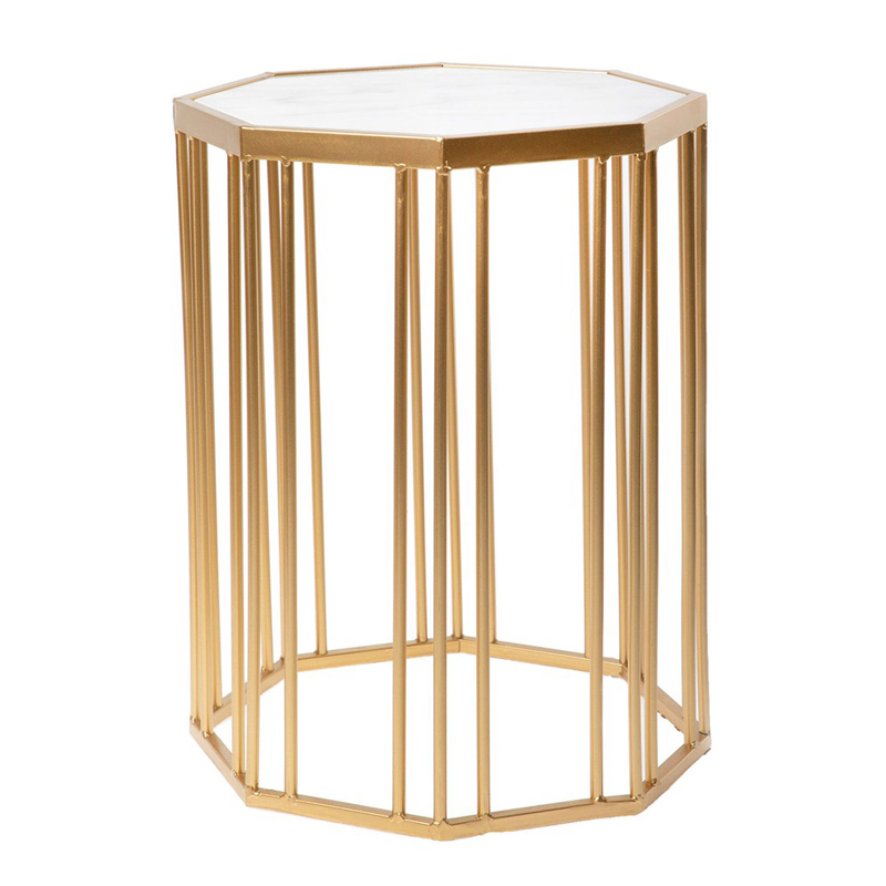Приставной стол Side Table Marble белый мрамор Золотой Белый Мрамор Bianco Приставной стол Side Table Marble белый мрамор Золотой Белый Мрамор Bianco в Тюмени | Loft Concept