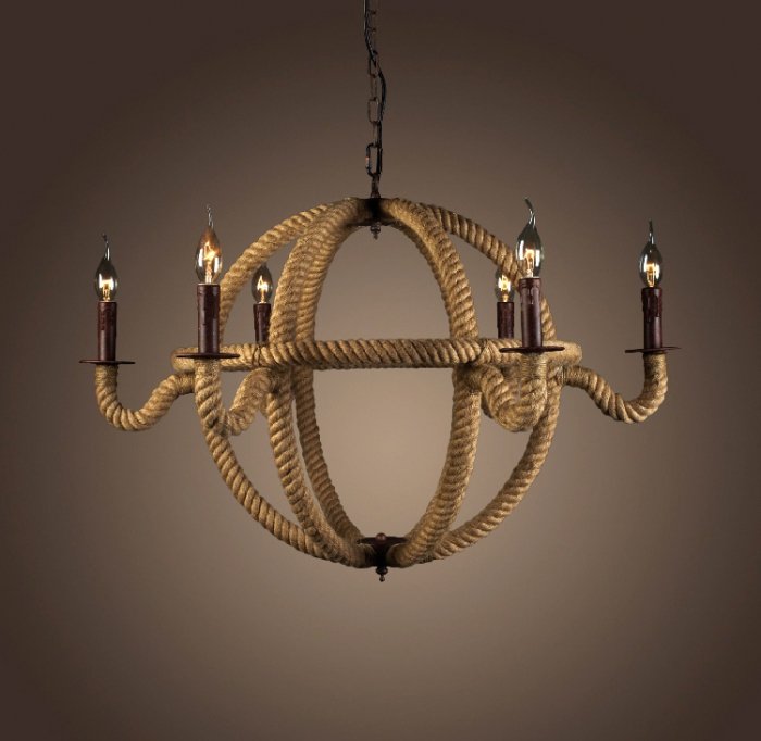 Люстра Spere 2 Loft Rope Light Коричневый Люстра Spere 2 Loft Rope Light Коричневый в Тюмени | Loft Concept