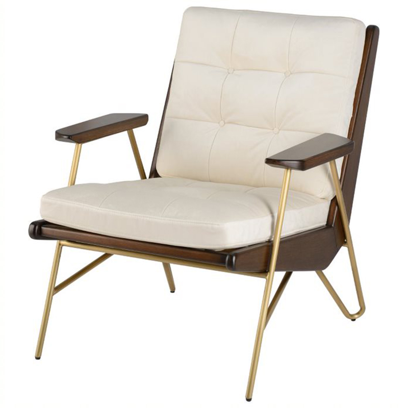Кресло Gelver Chair white Белый матовое золото Коричневый Кресло Gelver Chair white Белый матовое золото Коричневый в Тюмени | Loft Concept