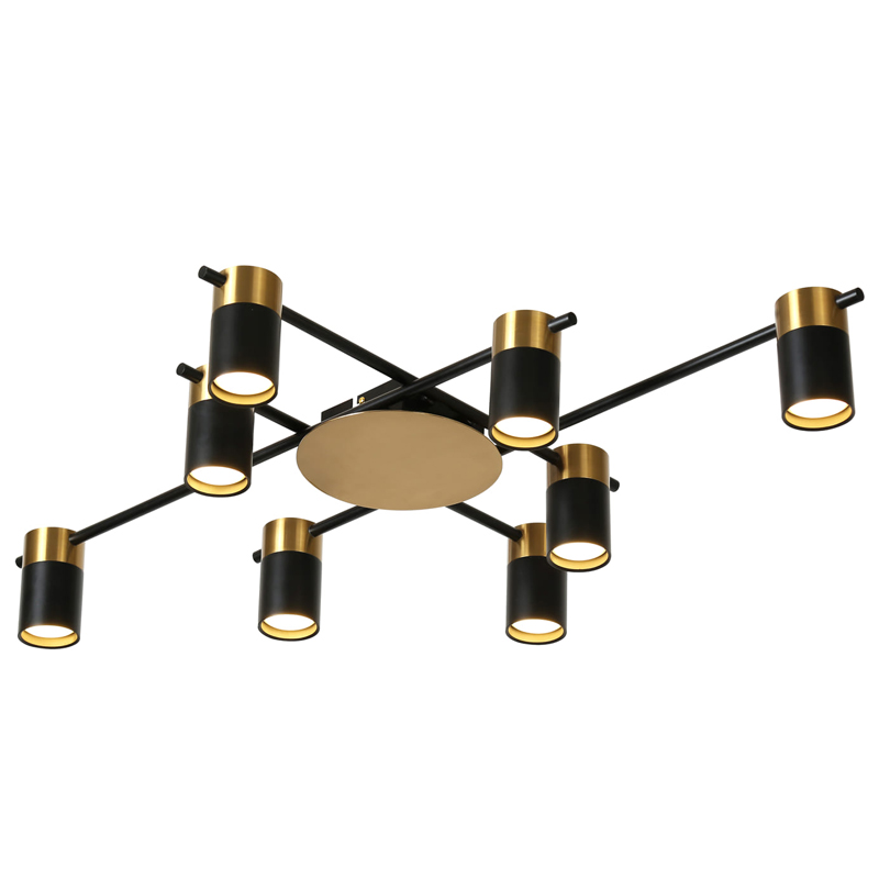 Потолочный светильник Tribes Chandelier Черный Золотой Потолочный светильник Tribes Chandelier Черный Золотой в Тюмени | Loft Concept