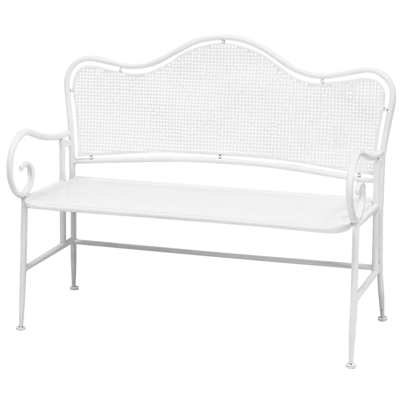 Скамья белая в стиле прованс Miah Bench White Белый Скамья белая в стиле прованс Miah Bench White Белый в Тюмени | Loft Concept