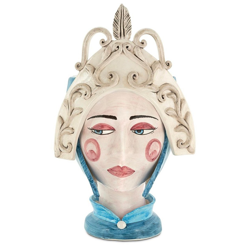 Ваза Vaso Moro Lady Paladin Голубой Синий Бежевый Мульти Ваза Vaso Moro Lady Paladin Голубой Синий Бежевый Мульти в Тюмени | Loft Concept