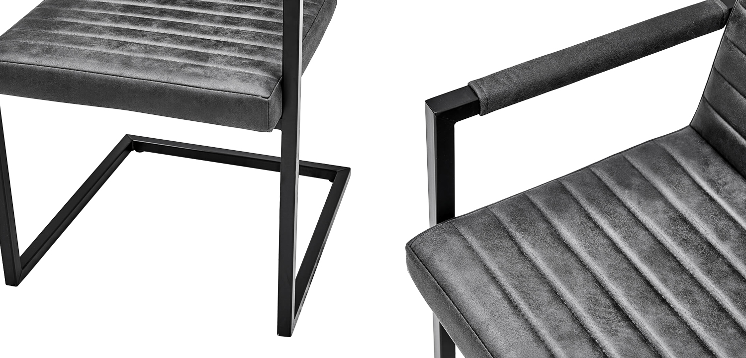 Стул с подлокотниками Dalak Stool Grey - фото