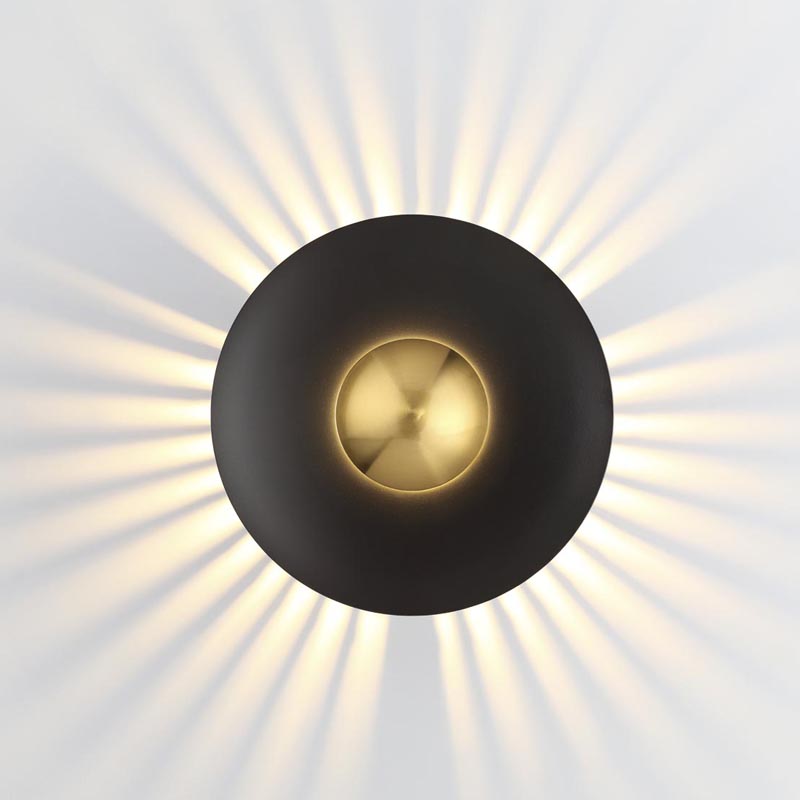 Настенный светильник Golden Mean Circle Черный Золотой Настенный светильник Golden Mean Circle Черный Золотой в Тюмени | Loft Concept