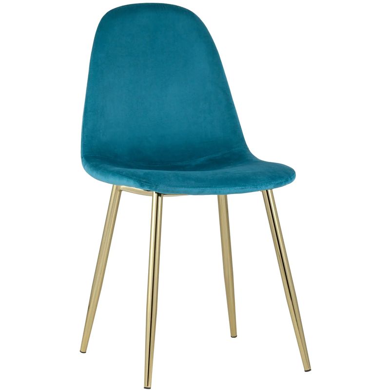 Стул Archie Chair Велюр Аквамарин Золотые ножки Голубой Золотой Стул Archie Chair Велюр Аквамарин Золотые ножки Голубой Золотой в Тюмени | Loft Concept