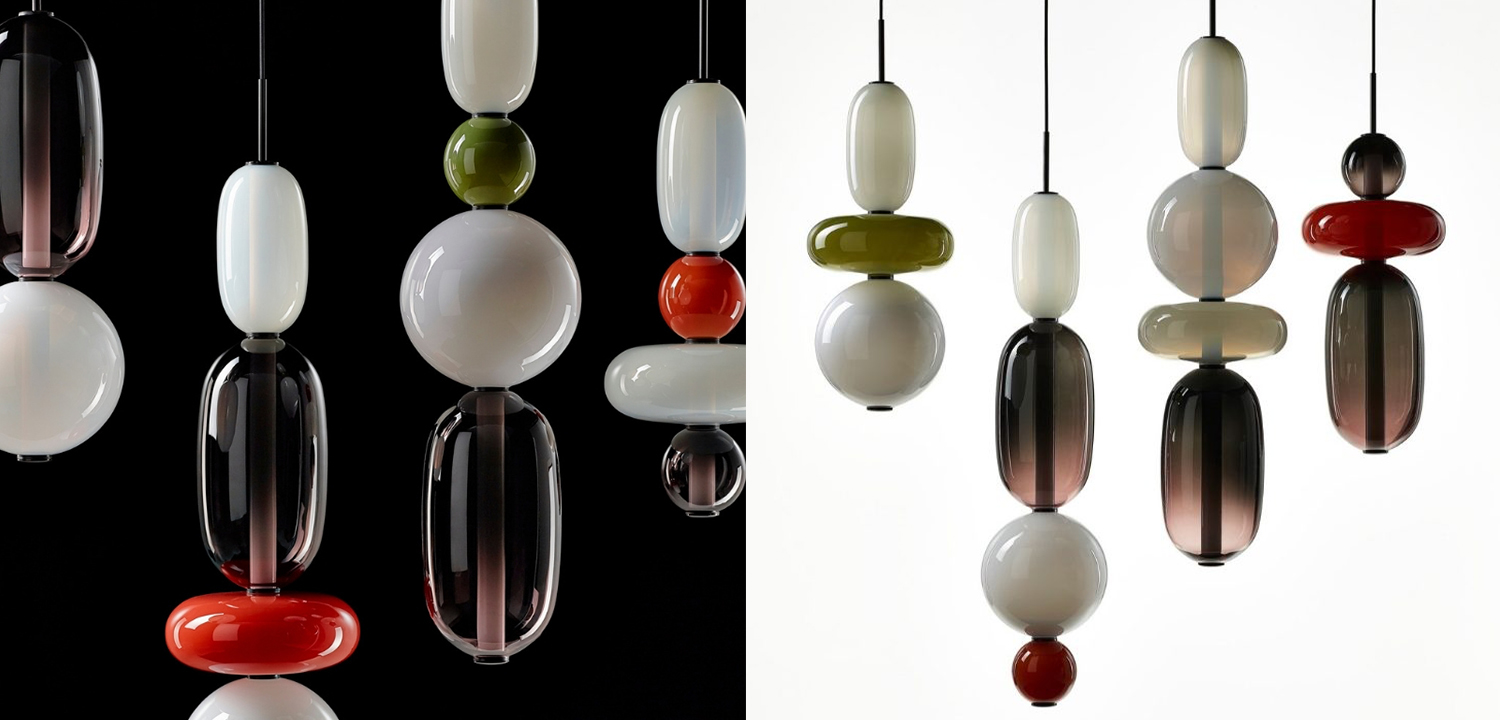 Светильник подвесной Pebbles B в стиле Bomma - фото