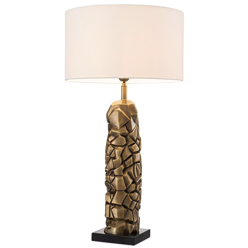 Настольная лампа Eichholtz Table Lamp The Rock Латунь Черный Белый Настольная лампа Eichholtz Table Lamp The Rock Латунь Черный Белый в Тюмени | Loft Concept