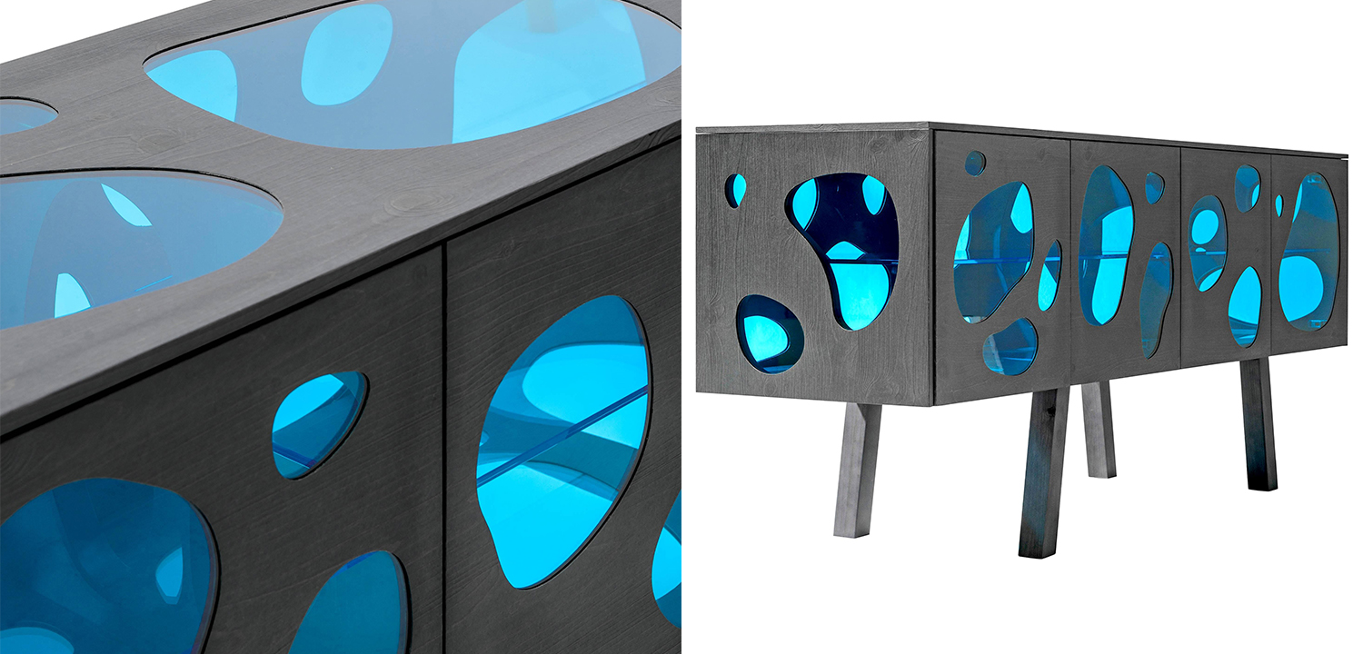 Комод Campana Brothers Sideboard Aquario Prototype Glass and Wood by BD - фото