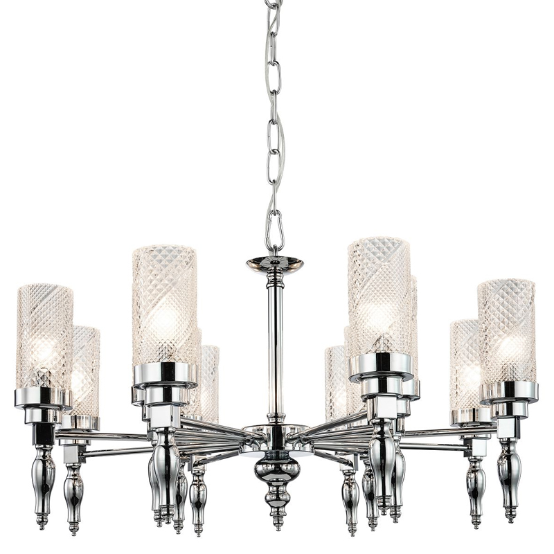Люстра цвета хром Balusters D70 см Хром Прозрачный Люстра цвета хром Balusters D70 см Хром Прозрачный в Тюмени | Loft Concept