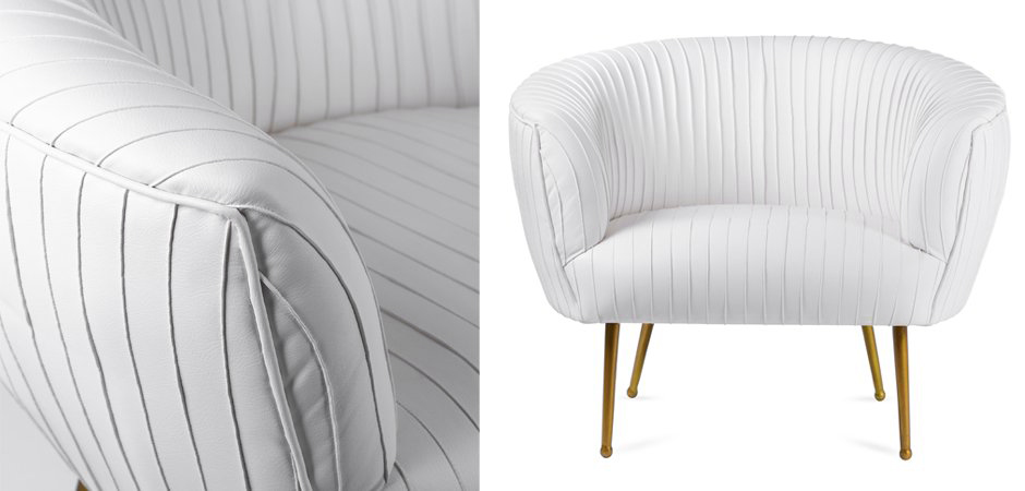 Кресло Kelly Wearstler SOUFFLE CHAIR - RUCHED Milk Кресло Kelly Wearstler SOUFFLE CHAIR - RUCHED Milk - Loft-Concept в Тюмени