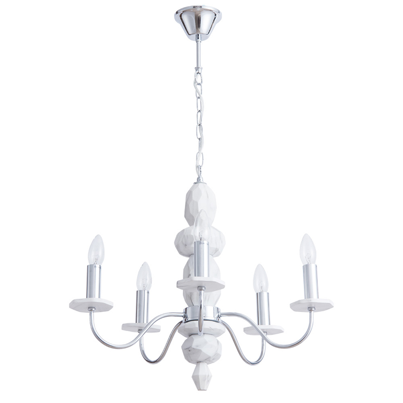 Люстра Marcela Chandelier Белый Хром Люстра Marcela Chandelier Белый Хром в Тюмени | Loft Concept