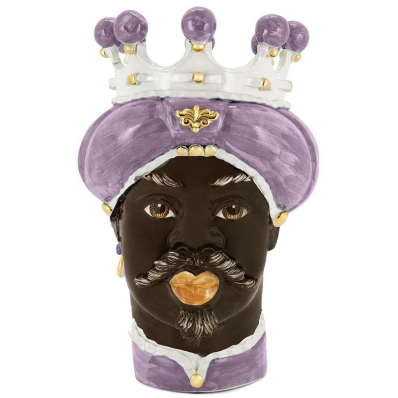 Ваза Vase Moro Man Medium New Violet Фиолетовый Коричневый Белый Ваза Vase Moro Man Medium New Violet Фиолетовый Коричневый Белый в Тюмени | Loft Concept