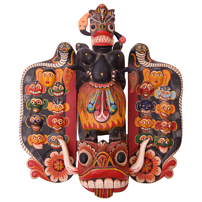 Маска "Sanniya" Medicine Demon Шри-Ланка Мульти Черный Красный Маска "Sanniya" Medicine Demon Шри-Ланка Мульти Черный Красный в Тюмени | Loft Concept